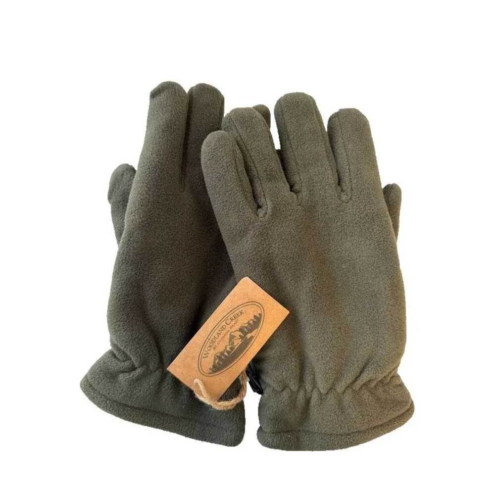 Woodland Creek Olive Green Fleece Winter Gloves Size M